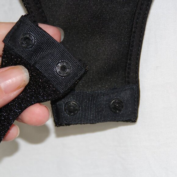 H&M Women's Black Sparkle Long Sleeve Bodysuit Size Large Snap Bottom NEW - Picture 7 of 9